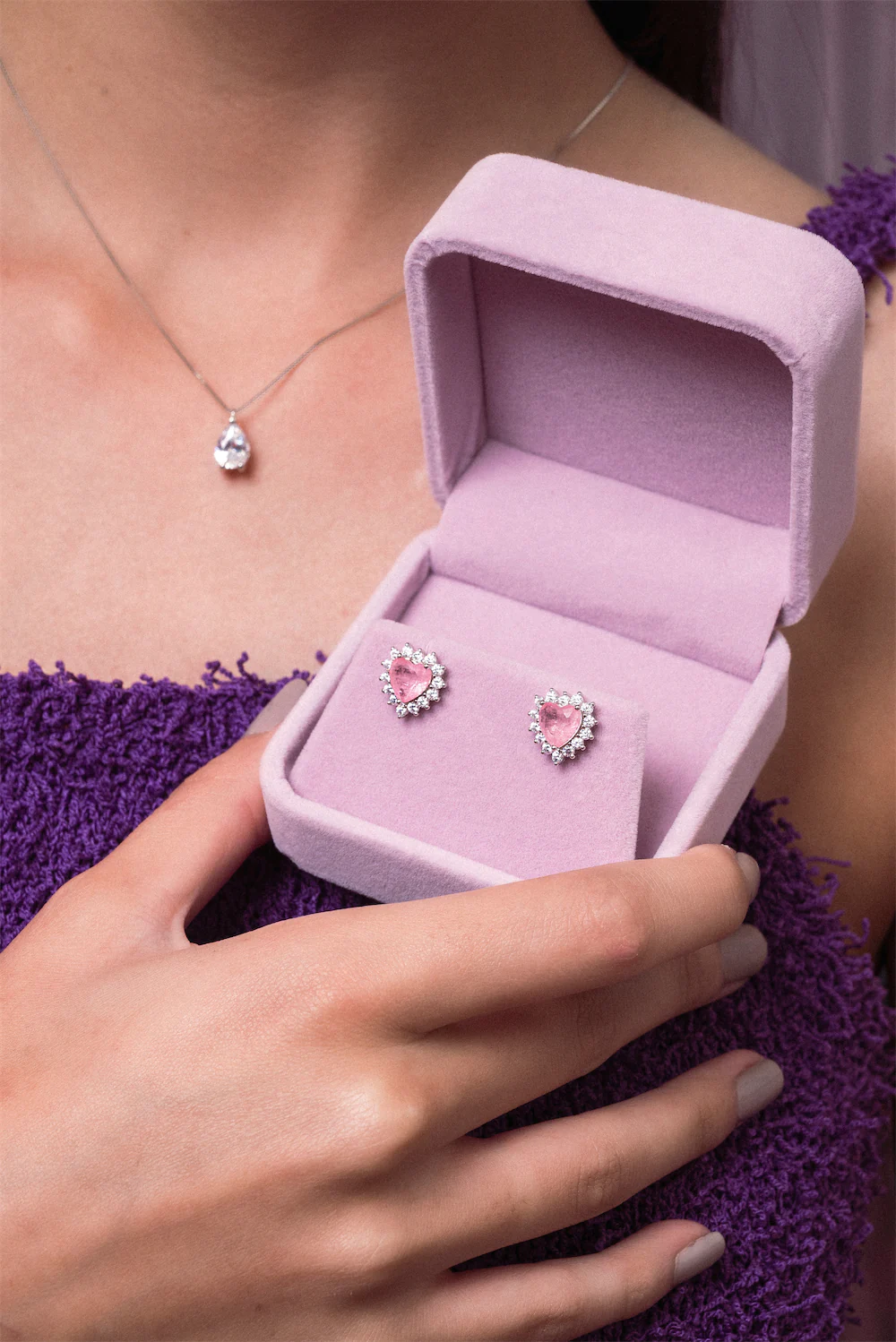 Brinco Coração Rosé Love - Imagem 3