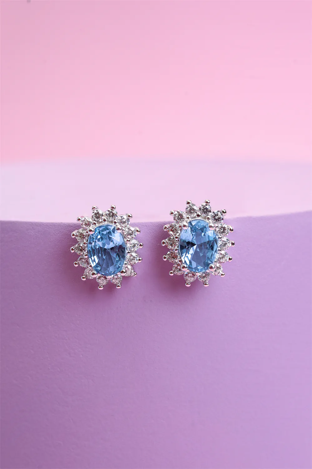 Brinco Oval Celebrating Aquamarine - Imagem 2
