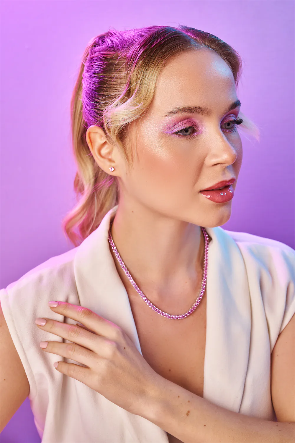 Colar Riviera Pink Glow - Imagem 4